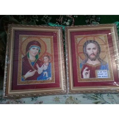 Blessed Marriage Pair Beads Embroidered Icon